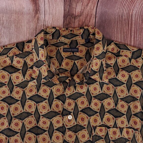 Gitman Bros Mens Size Large Multicolor Geometric Long Sleeve Button Up Shirt - Picture 4 of 14